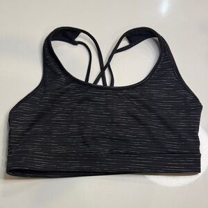 XPBX pro Women's Black Strappy Sports Bra. Size M